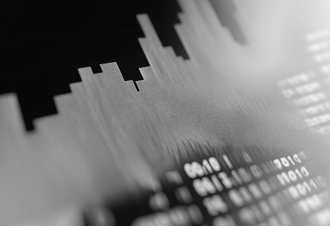 Gráfico abstrato em preto e branco
